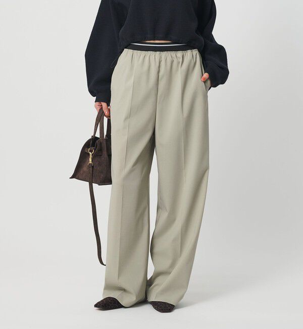 BEAUTY&YOUTH UNITED ARROWS「ラインゴム ワイドパンツ ウォッシャブル 防シワ」|その他|LIME