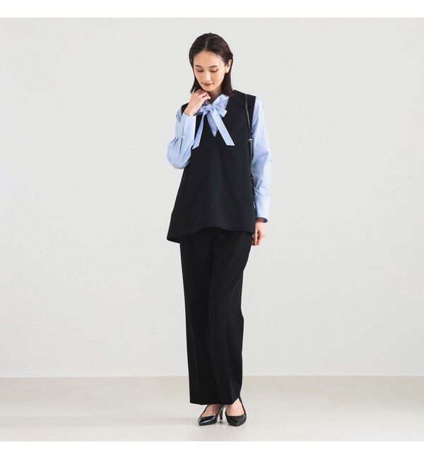 Demi-Luxe BEAMS 「ツイード フレア Vネック ジレ＊」|シャツ・ブラウス|