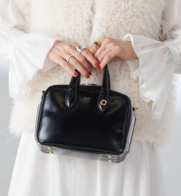 SHIPS for women「BEAURE:MINI SQ BOSTON」|ボストンバッグ|ブラック