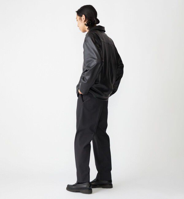 SHIPS「BENCH MARKING SHIRT: 合成皮革 カーコート」|ブルゾン・スタジャン|