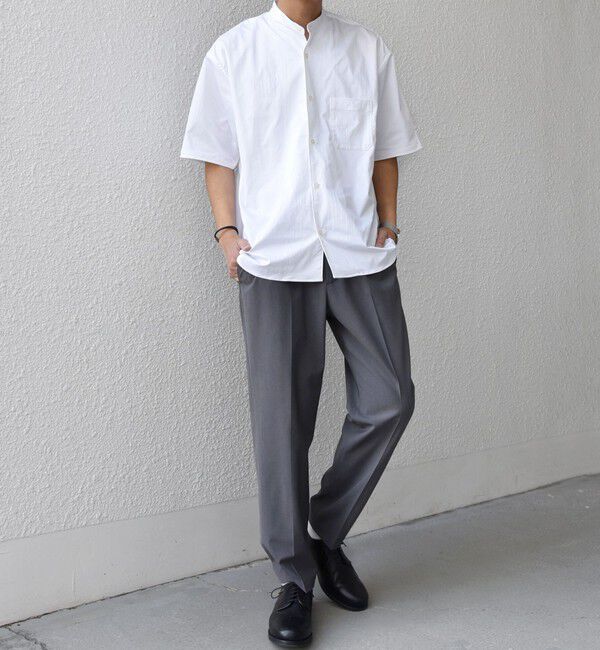 SHIPS any「SHIPS any:〈ストレッチ〉Primeflex(R) JAPAN MADE バンドカラー ポケット 半袖 シャツ◇」|シャツ・ブラウス|