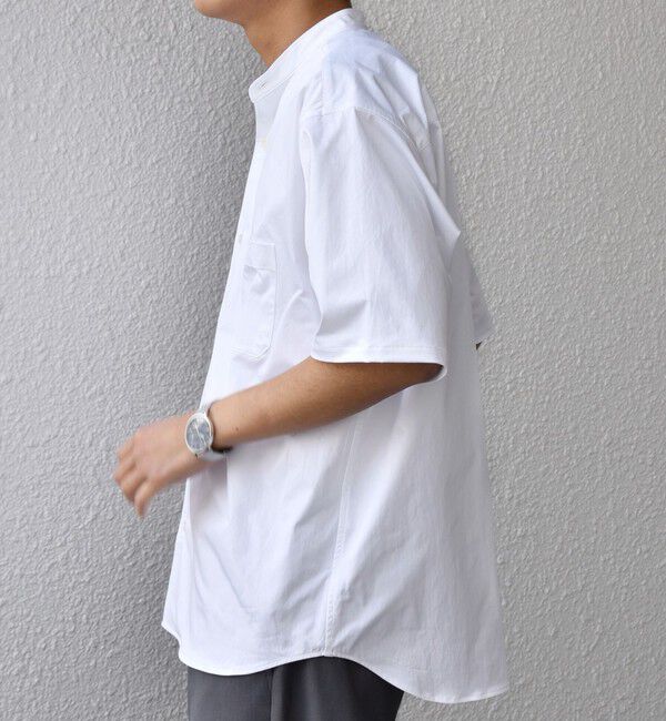 SHIPS any「SHIPS any:〈ストレッチ〉Primeflex(R) JAPAN MADE バンドカラー ポケット 半袖 シャツ◇」|シャツ・ブラウス|