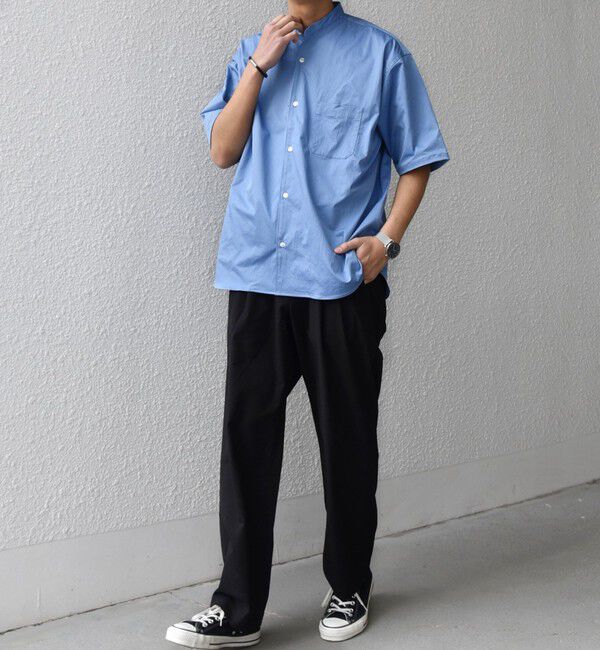 SHIPS any「SHIPS any:〈ストレッチ〉Primeflex(R) JAPAN MADE バンドカラー ポケット 半袖 シャツ◇」|シャツ・ブラウス|