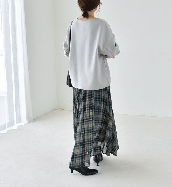 quaranciel「《予約》quaranciel:〈洗濯機可能〉ポンチ Vネック ルーズ プルオーバー」|スウェット・ジャージ|