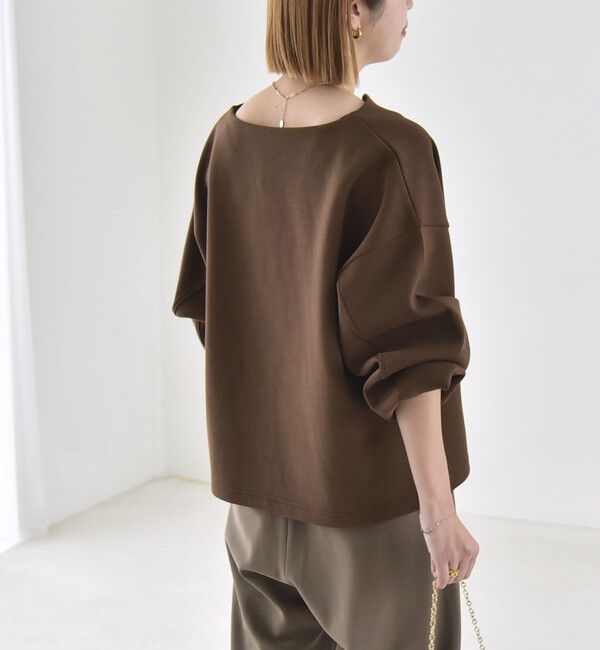 quaranciel「《予約》quaranciel:〈洗濯機可能〉ポンチ Vネック ルーズ プルオーバー」|スウェット・ジャージ|