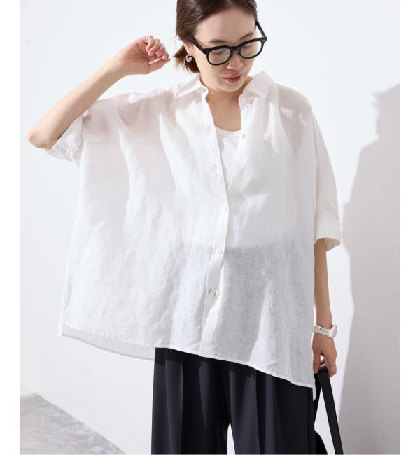 SLOBE IENA「《シリーズあり》リネンコットンBOXシャツ」|シャツ・ブラウス|ホワイト