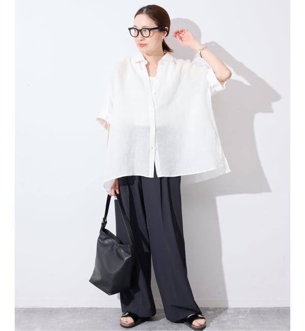 SLOBE IENA「《シリーズあり》リネンコットンBOXシャツ」|シャツ・ブラウス|