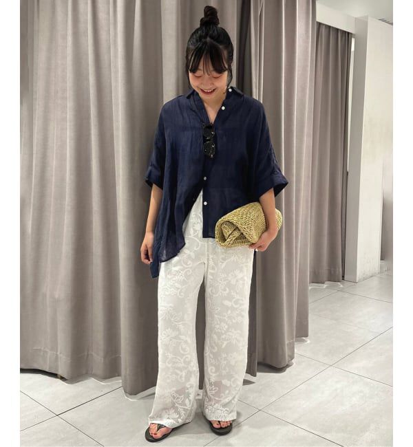 SLOBE IENA「《シリーズあり》リネンコットンBOXシャツ」|シャツ・ブラウス|