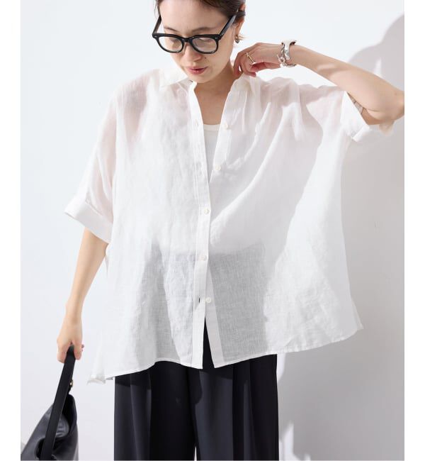 SLOBE IENA「《シリーズあり》リネンコットンBOXシャツ」|シャツ・ブラウス|