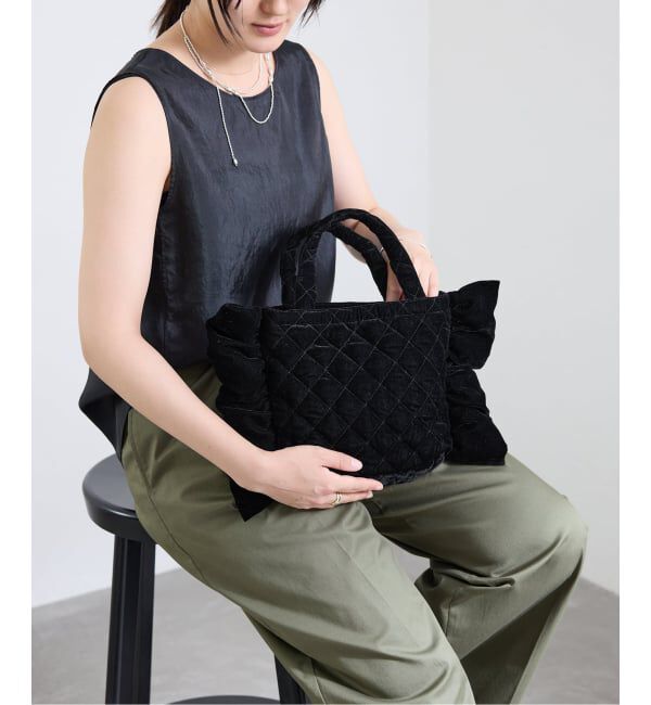IENA「《予約》MALUS/マリュス Ruffle mini bag バッグ  MSG-025」|ハンドバッグ|