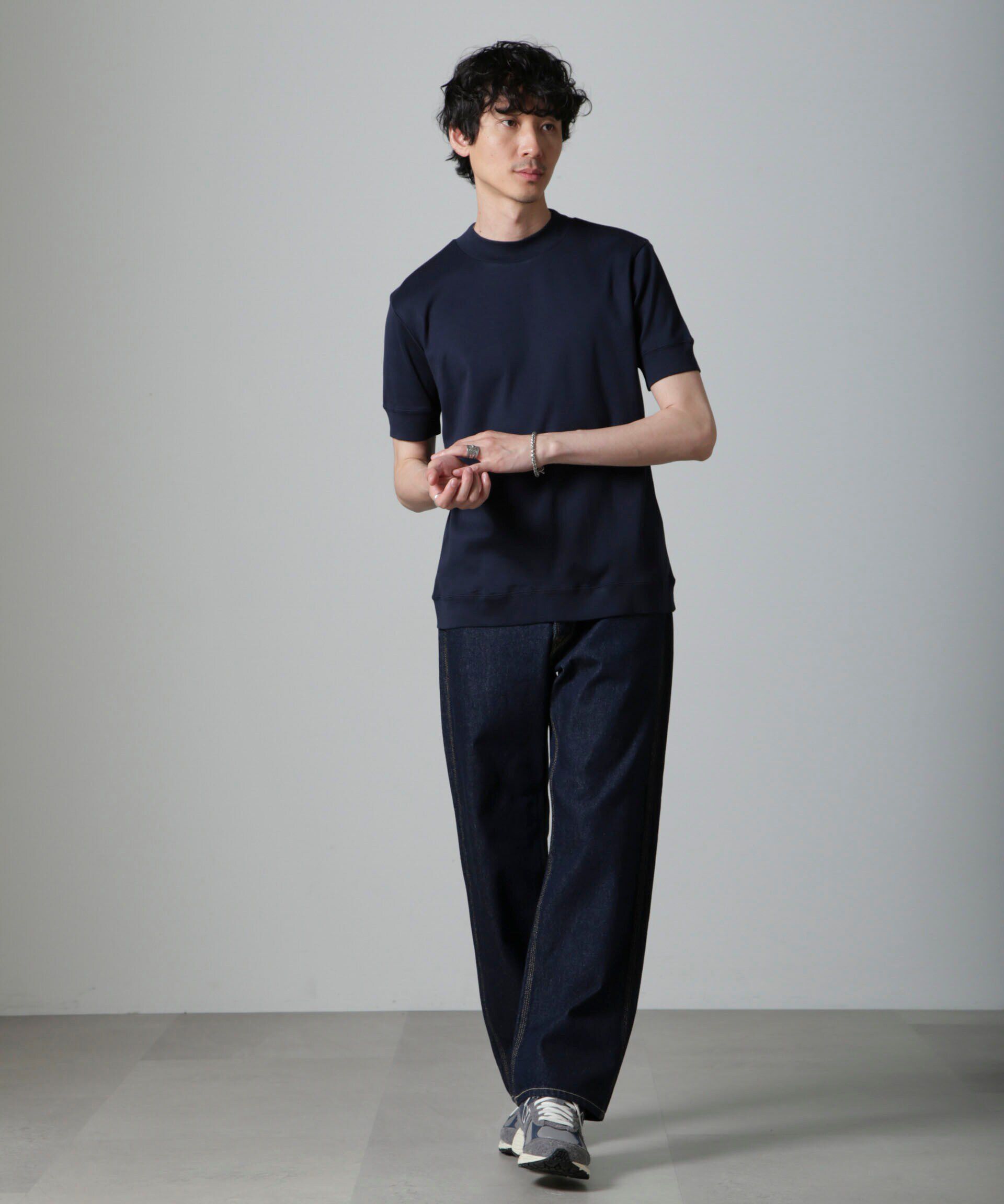 nano･universe「「FORMAL JERSEY」モックネックカットソー半袖」|Tシャツ・カットソー|