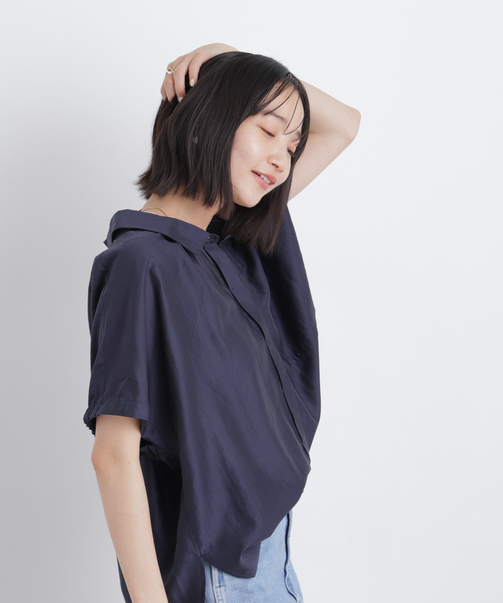 nano･universe「ソフトシアードルマン比翼ブラウス(セットアップ可)」|シャツ・ブラウス|