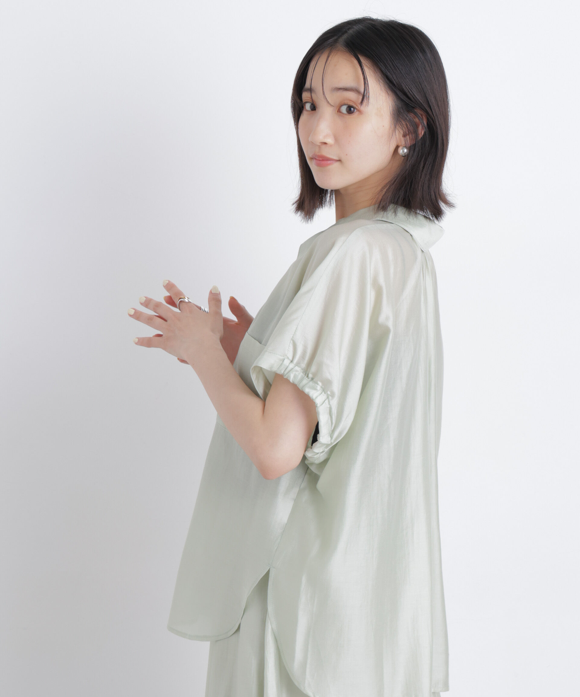 nano･universe「ソフトシアードルマン比翼ブラウス(セットアップ可)」|シャツ・ブラウス|