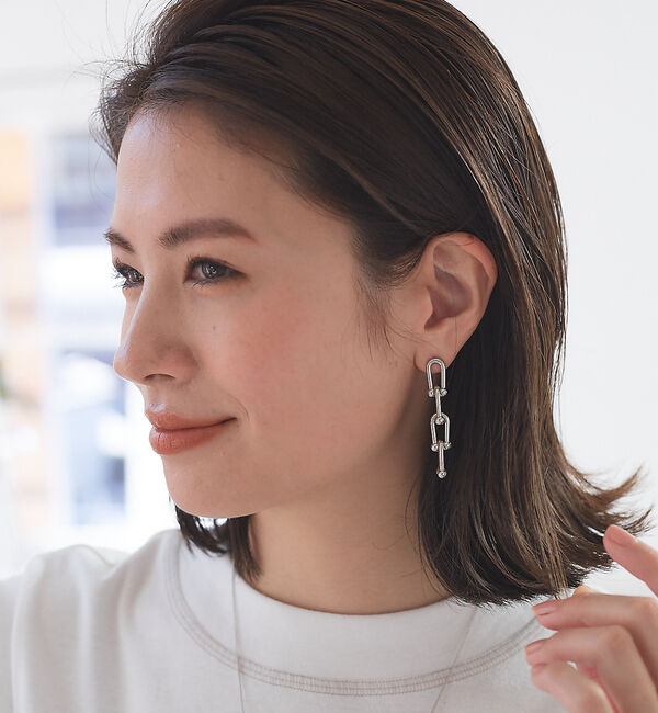 Rouge vif「【sauvage peau】メタルビジューピアス」|ピアス|その他3