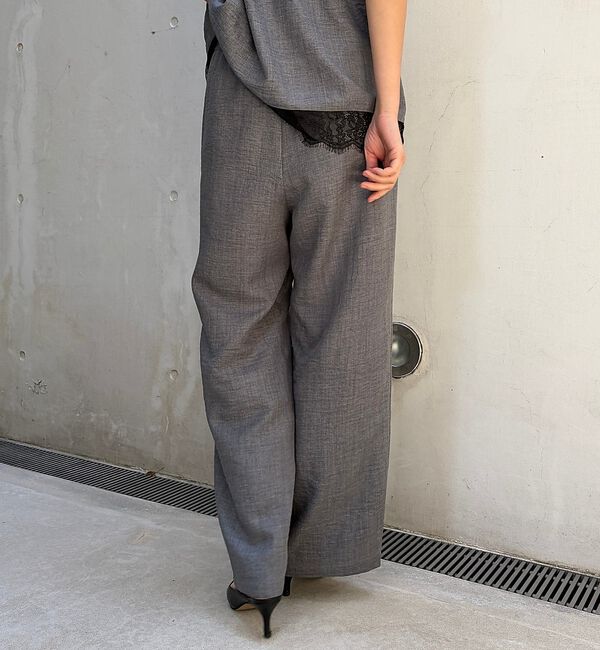 Rouge vif「【2点セット/WEB限定】カルゼヴィンテージセットアップ/スキッパー裾レースブラ」|シャツ・ブラウス|