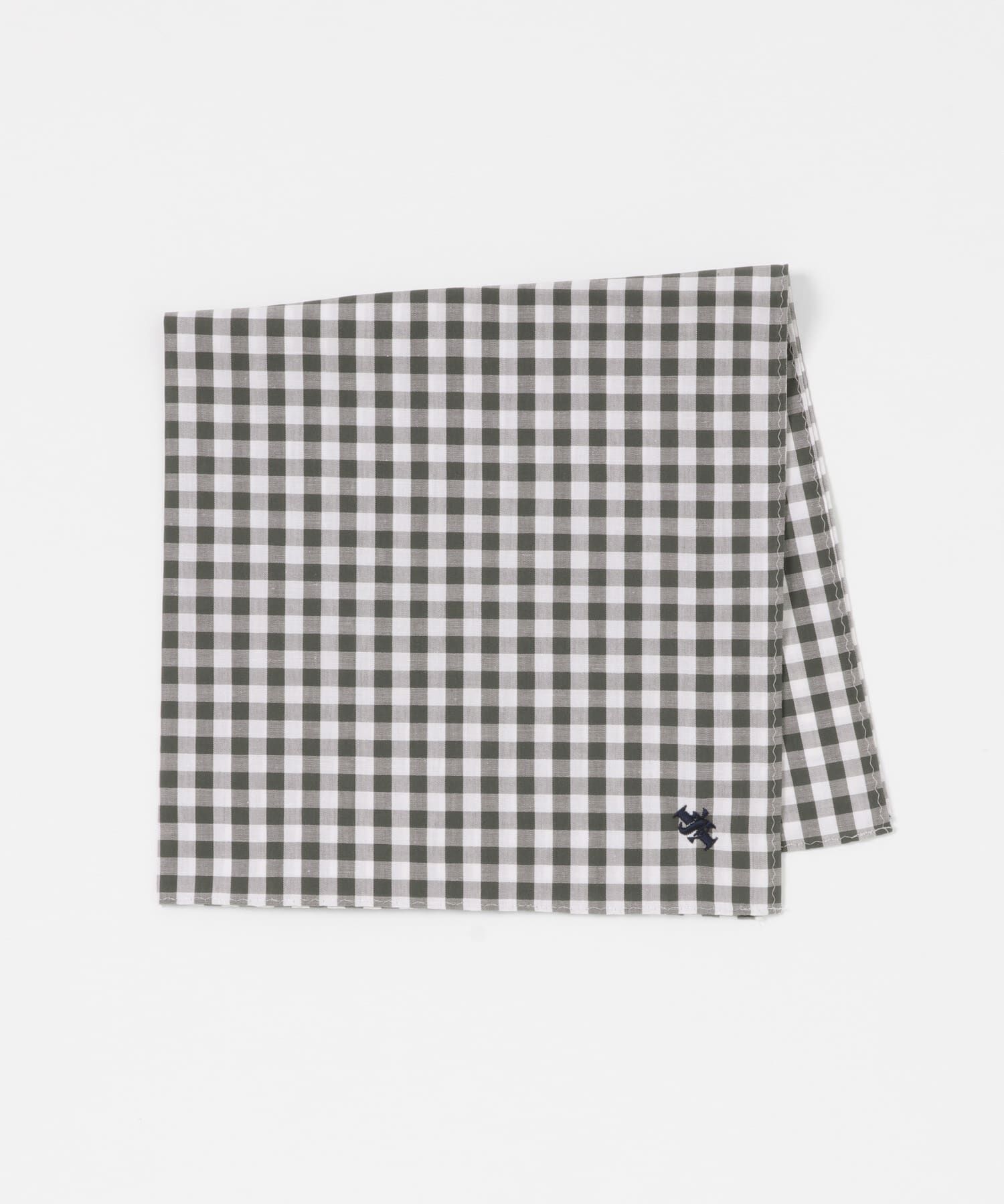 URBAN RESEARCH DOORS「LIFE STYLE TAILOR　チェック柄コットンハンカチ」|ハンカチ|カーキ