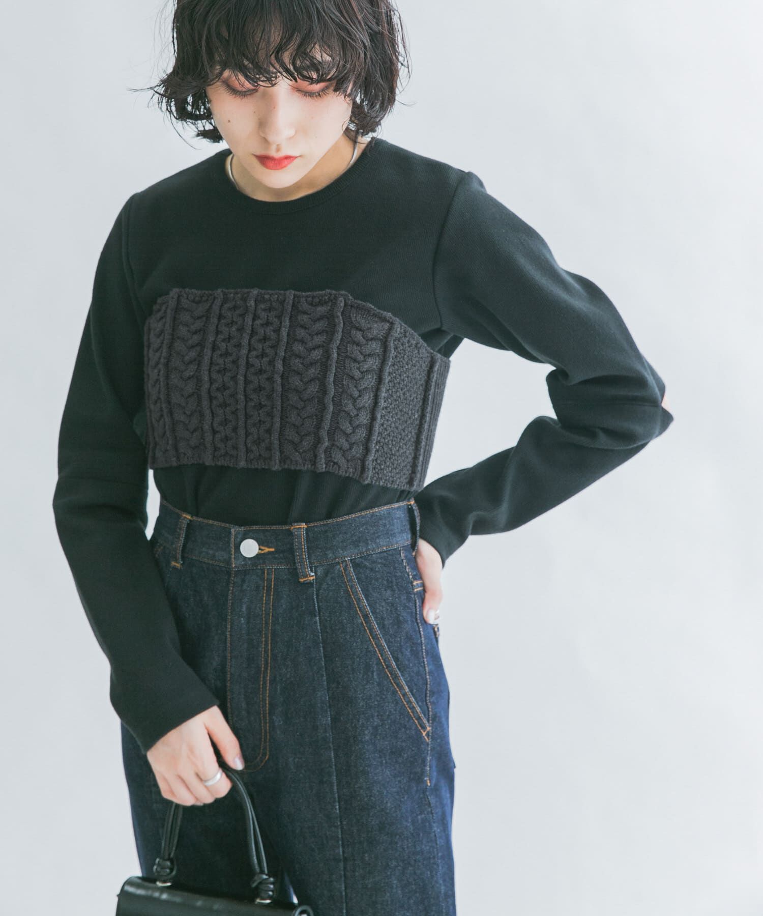  「ケーブルMIXニットビスチェ」|その他|