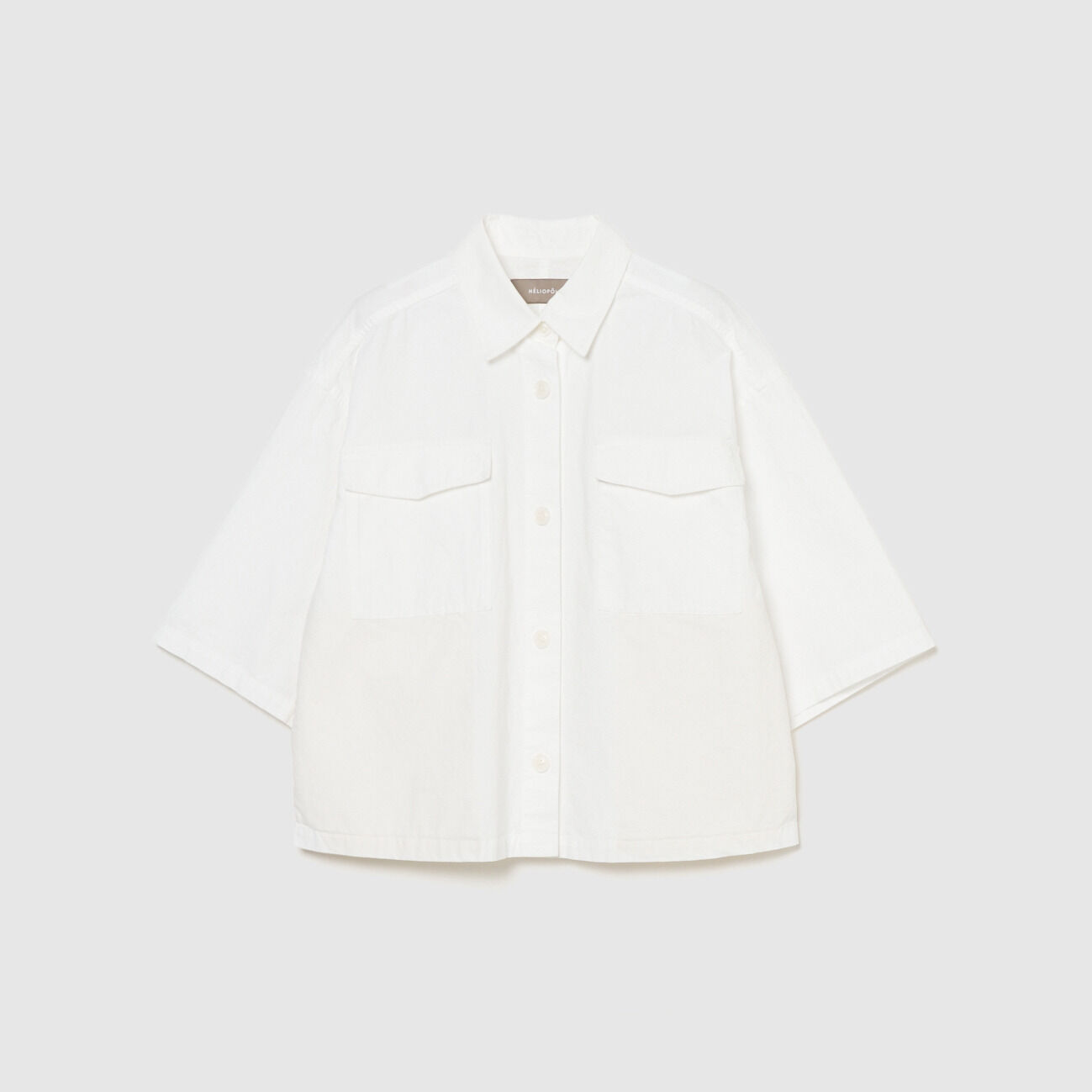 HELIOPOLE「HELIOPOLE WASHED HALF SLEEVE SHIRT」|シャツ・ブラウス|ホワイト
