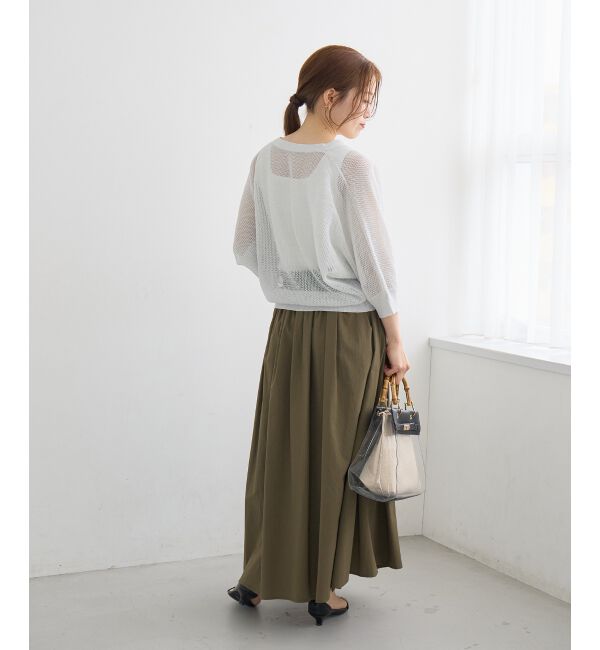  「《WEB限定》フロントジップメッシュラメカーディガン」|カーディガン|