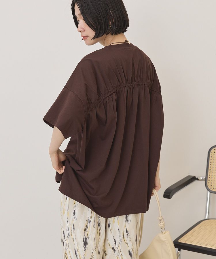 AMERICAN HOLIC「バックギャザーコクーンカットプルオーバー」|Tシャツ・カットソー|Brown