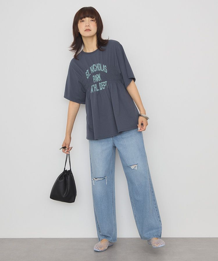 AMERICAN HOLIC「シャーリングプリントTシャツ」|Tシャツ・カットソー|