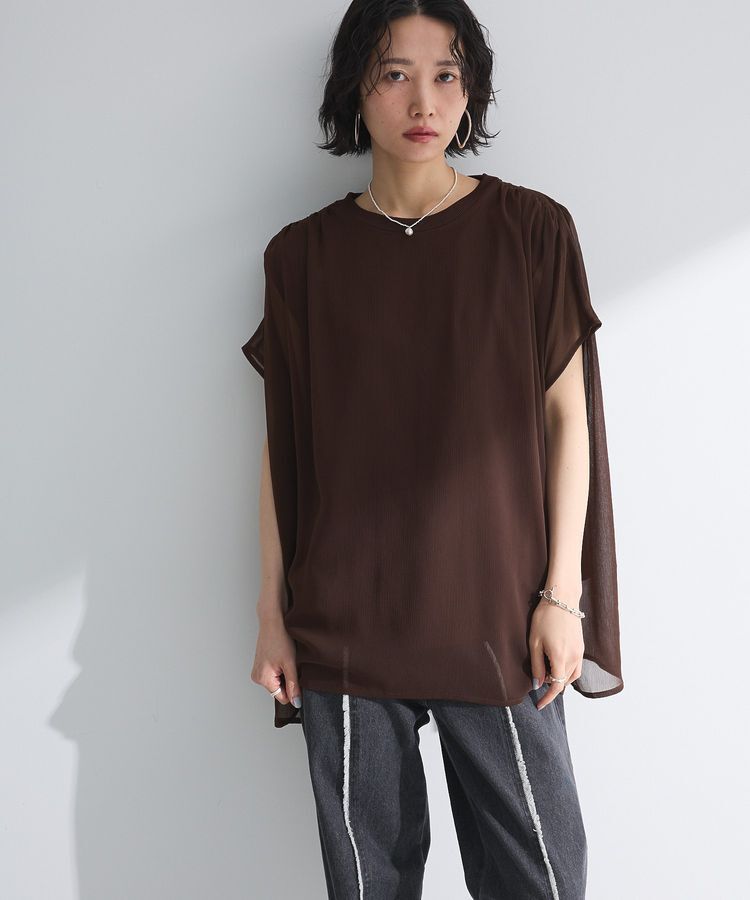 Green Parks「楊柳ドッキングフレンチプルオーバー」|Tシャツ・カットソー|