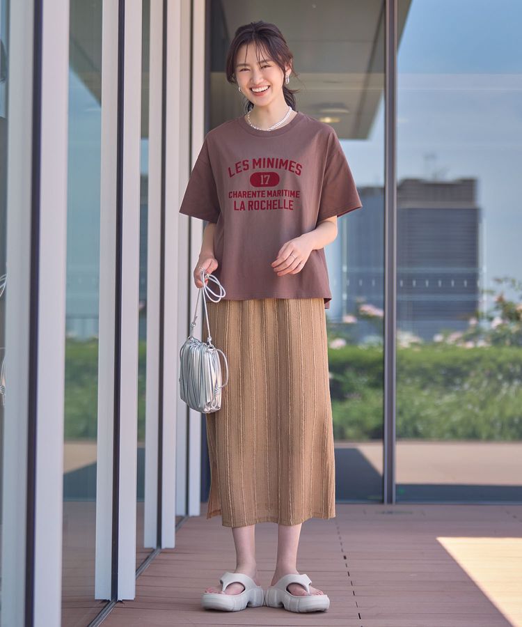 Green Parks「ペチ付きざっくりスカート」|タイト|