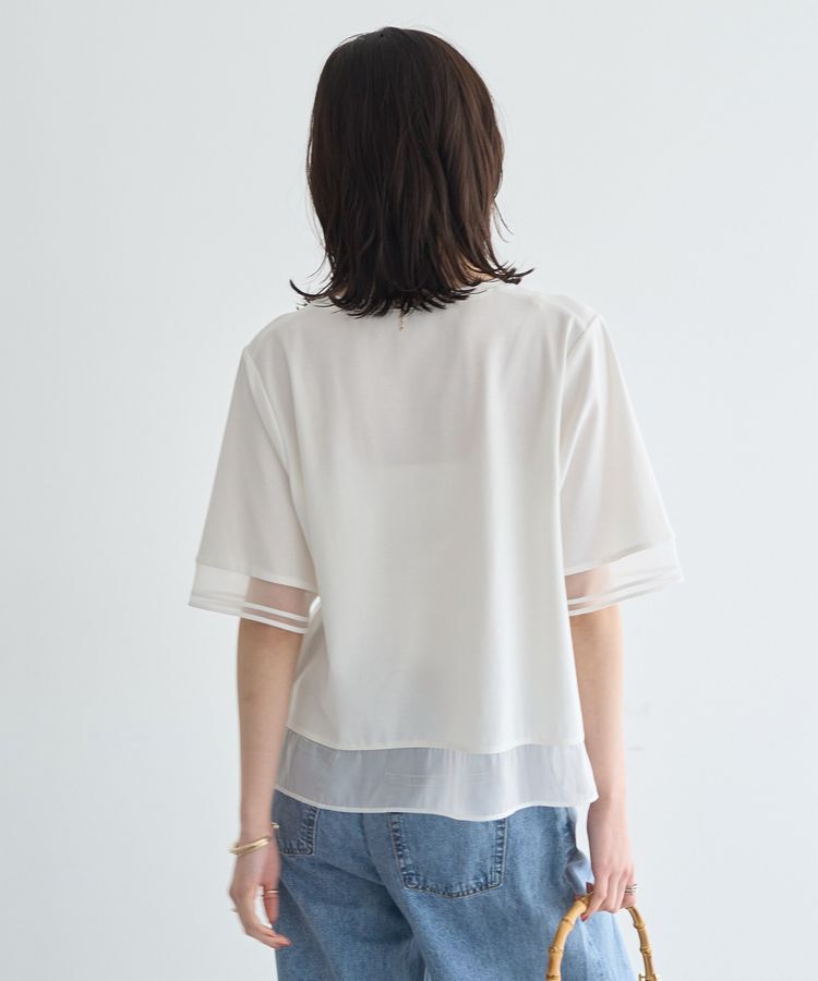 YECCA VECCA「シアーMIXプルオーバー」|Tシャツ・カットソー|