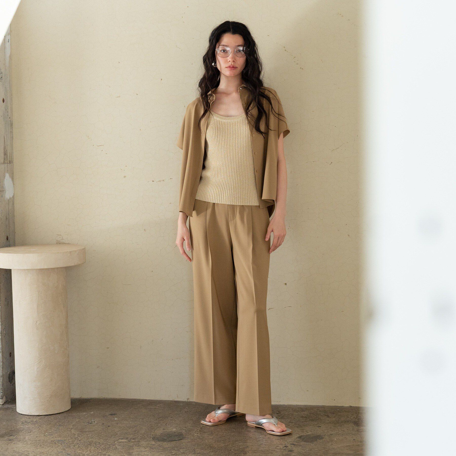 GALLEST「Comfy SET UP｜フレアスリーブブラウス【セットアップ対応／通勤／カセット服／接触冷感／UV」|シャツ・ブラウス|