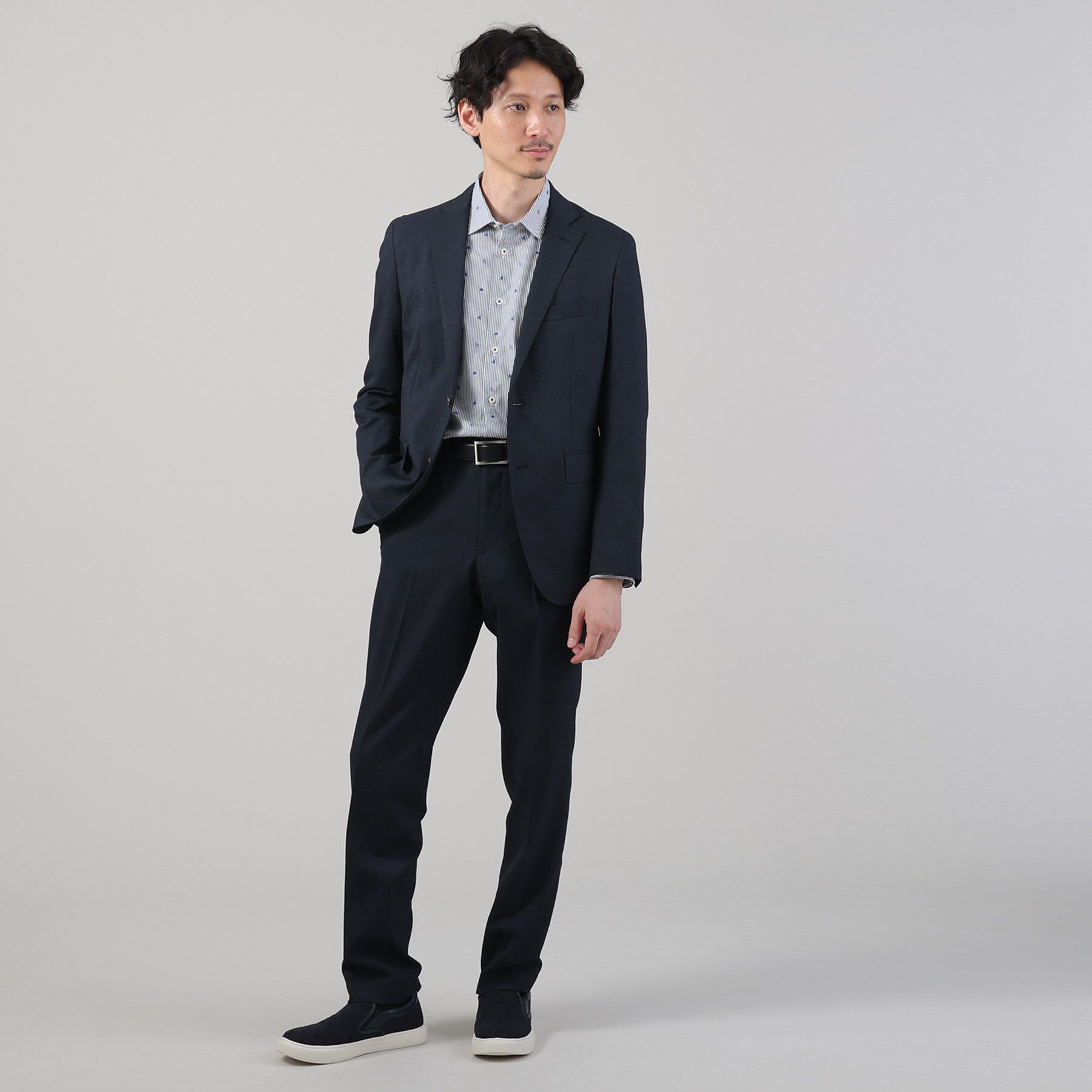 TAKEO KIKUCHI「【ON/OFF対応】メランジ シャークスキン ストレッチ パンツ / セットアップ」|その他|