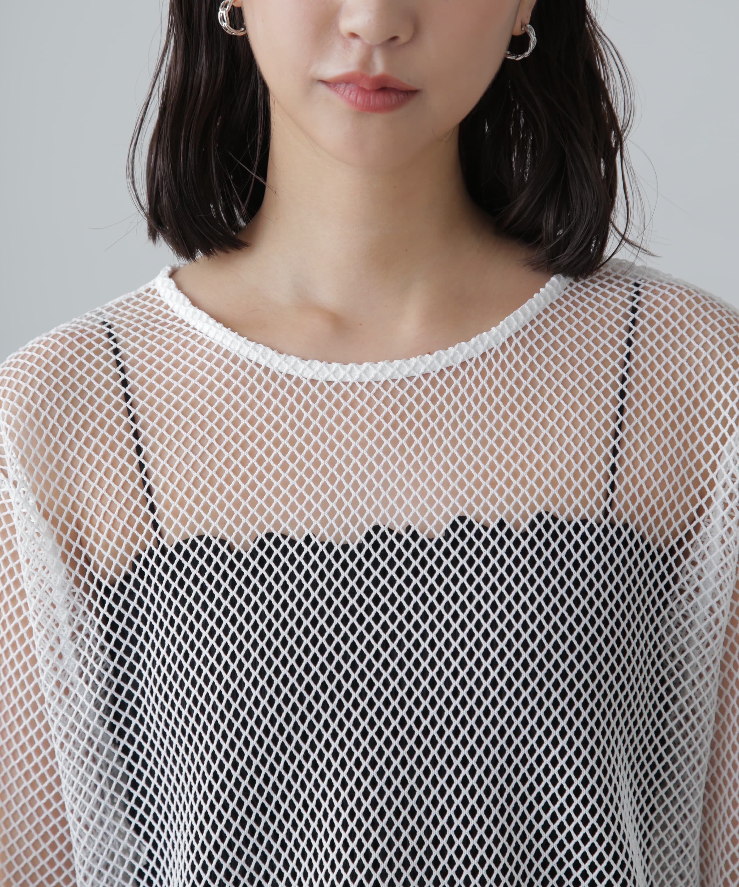  「メッシュロングTシャツ」|Tシャツ・カットソー|