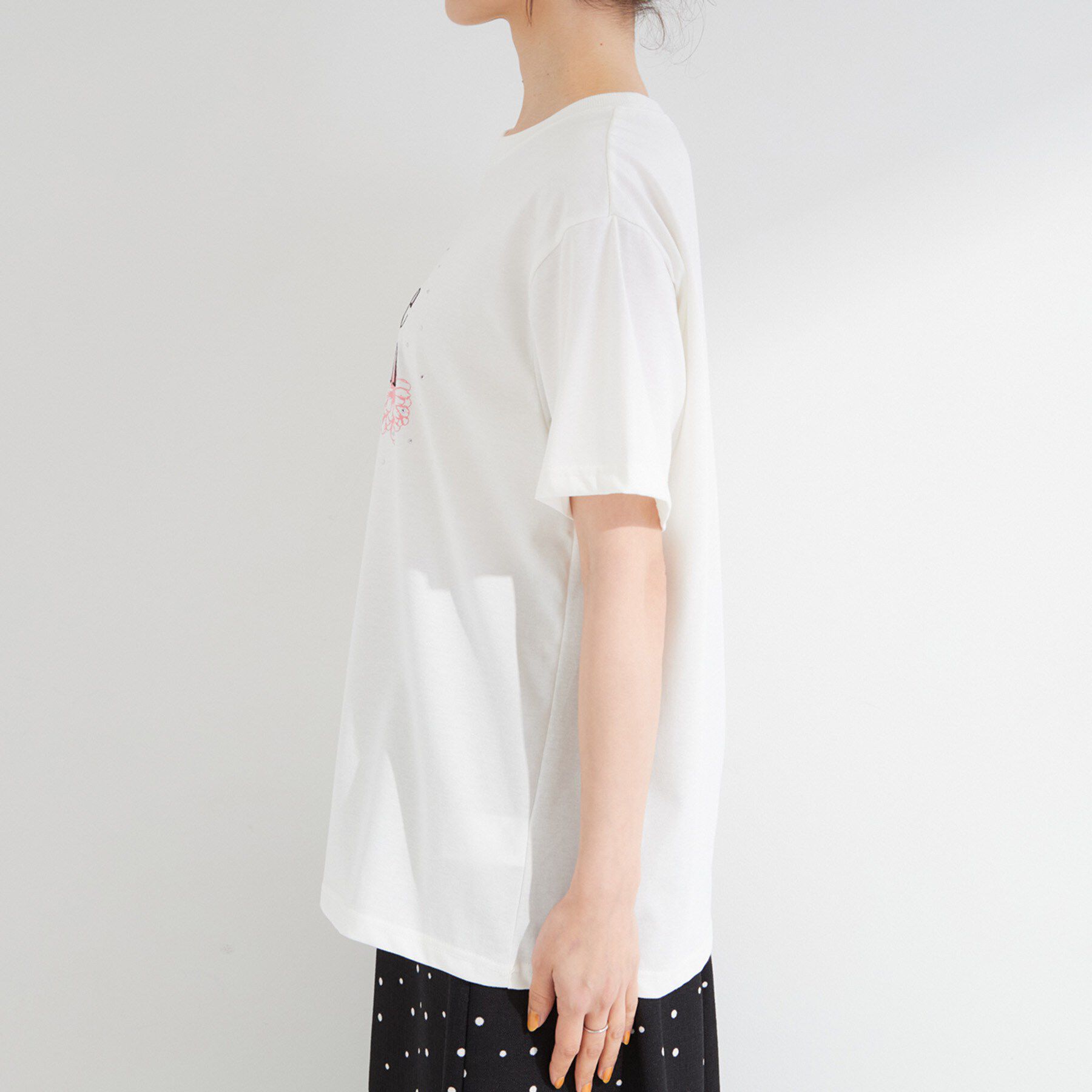SHOO･LA･RUE「【ひんやり/S-LL】選べる4柄　デイリー使いにぴったりなアソートTシャツ」|Tシャツ・カットソー|