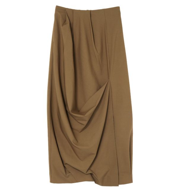 ELENDEEK「ASYME DRAPE SK」|スカート|カーキ