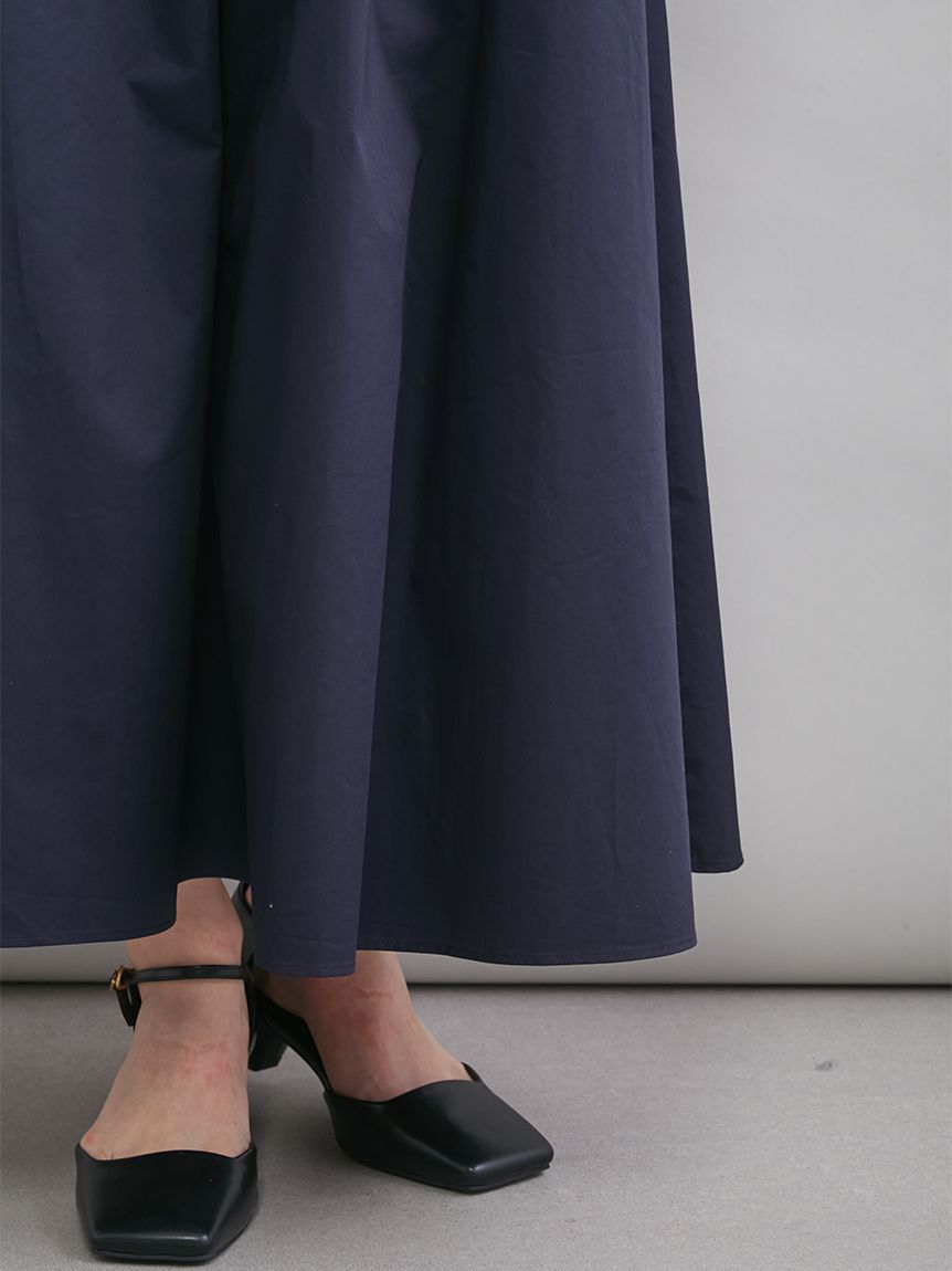Mila Owen「【WEB＆一部店舗限定カラー】ポロニット&times;タックフレアスカートドッキン グワンピース」|ワンピース|