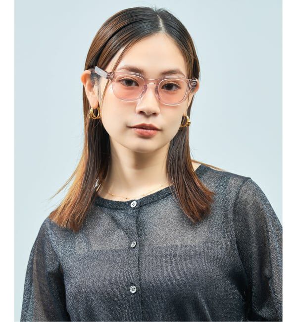  「[黒石奈央子さん ｺﾗﾎﾞ] Zoff｜Naoko Kuroishi サングラス | 黒縁 クリアフレーム 紫外線対策 UVカット 」|サングラス|