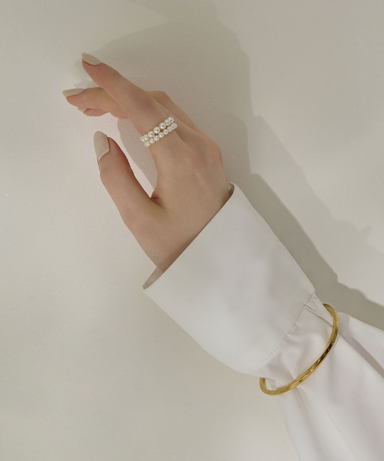 Phoebe「【伸びるリング】バブルフィットリング　パール4mm」|リング|