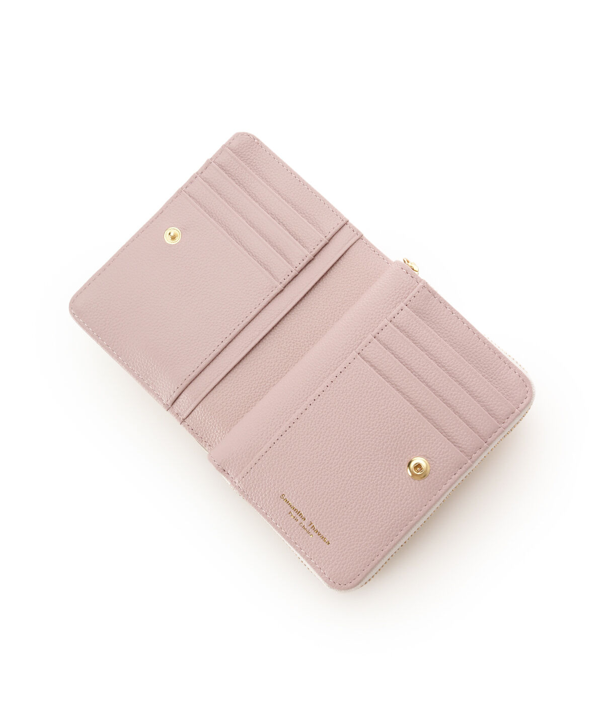 Samantha Thavasa Petit Choice「バイカラーリボンビジューラウンド二つ折り」|財布|