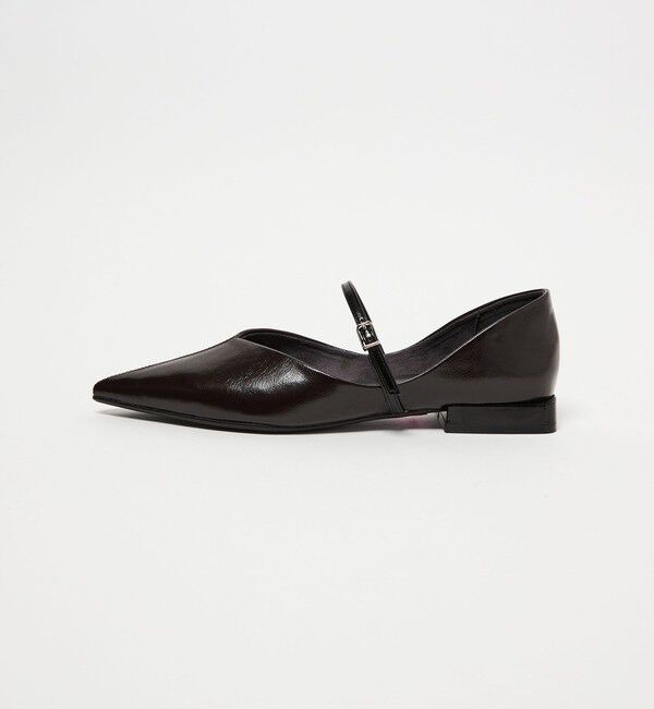 SY UNITED ARROWS「＜SY＞ ポインテッドベルト フラット20&uarr;」|パンプス|DK.BROWN