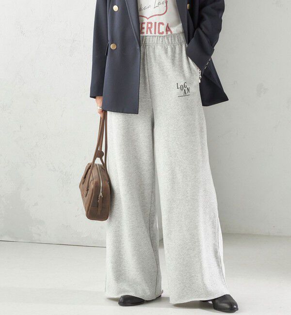 SHIPS for women「【SHIPS別注】LOGAN KNITTING MILLS:〈洗濯機可能〉プリント パンツ」|その他|ライトグレー