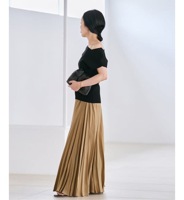 Plage「《追加予約》Washable Fibril ロングスカート 3」|スカート|