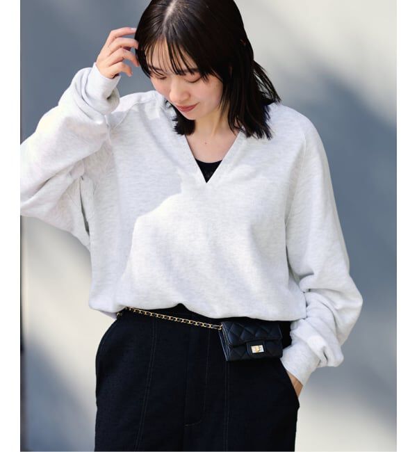FRAMeWORK「Butter Terry キーネックスウェット」|スウェット・ジャージ|