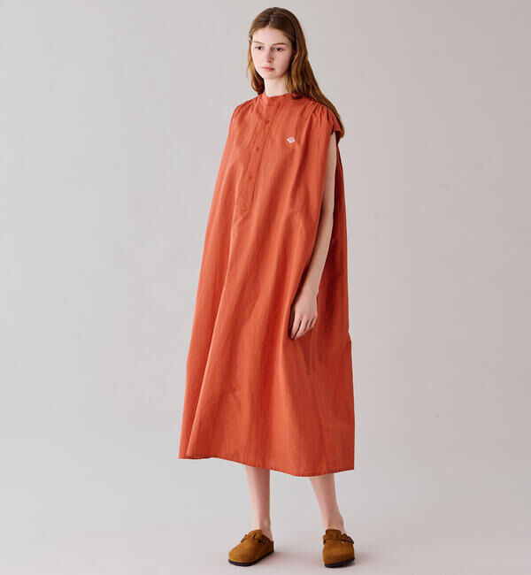 DANTON「DANTON | コットンリネン スリーブレスシャツワンピース WOMEN」|ワンピース|ORANGE