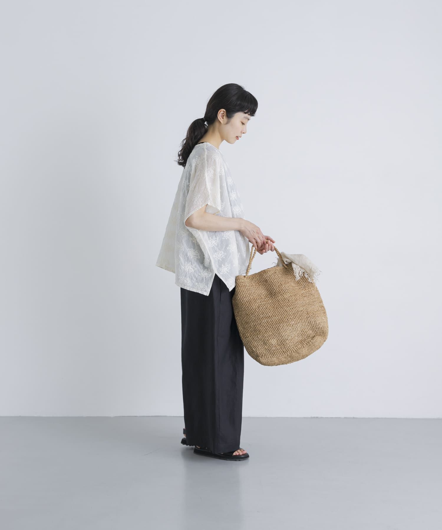 かぐれ「カラーリネンクロップドパンツ」|その他|