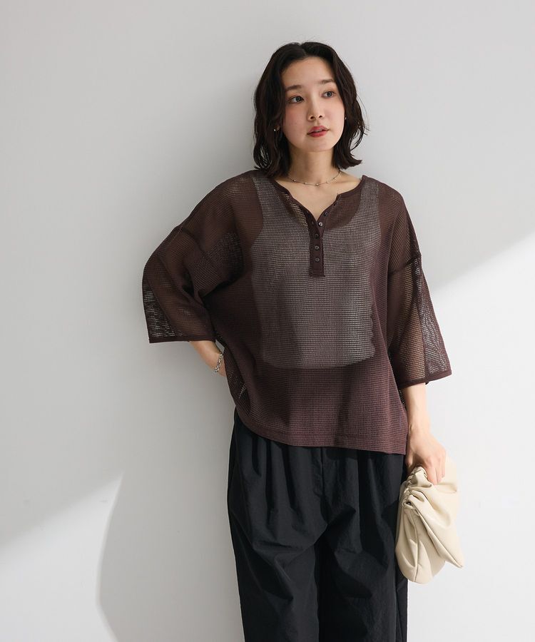 Green Parks「前後2wayコットンメッシュプルオーバー」|Tシャツ・カットソー|