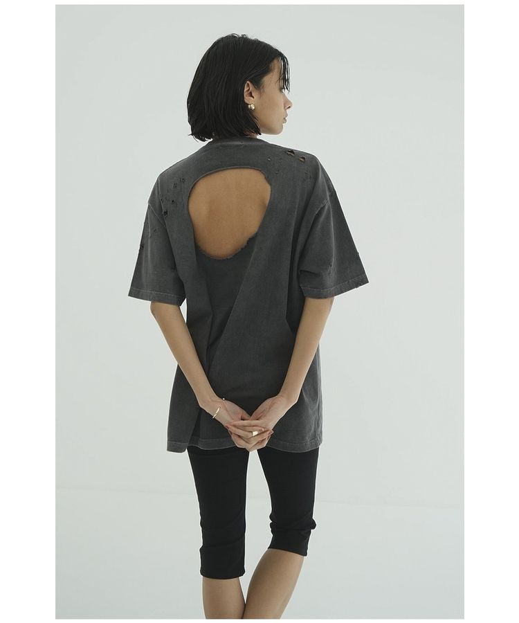 GARAGE OF GOOD CLOTHING「【CLANE】cruch design over tee」|Tシャツ・カットソー|Charcoal Gray