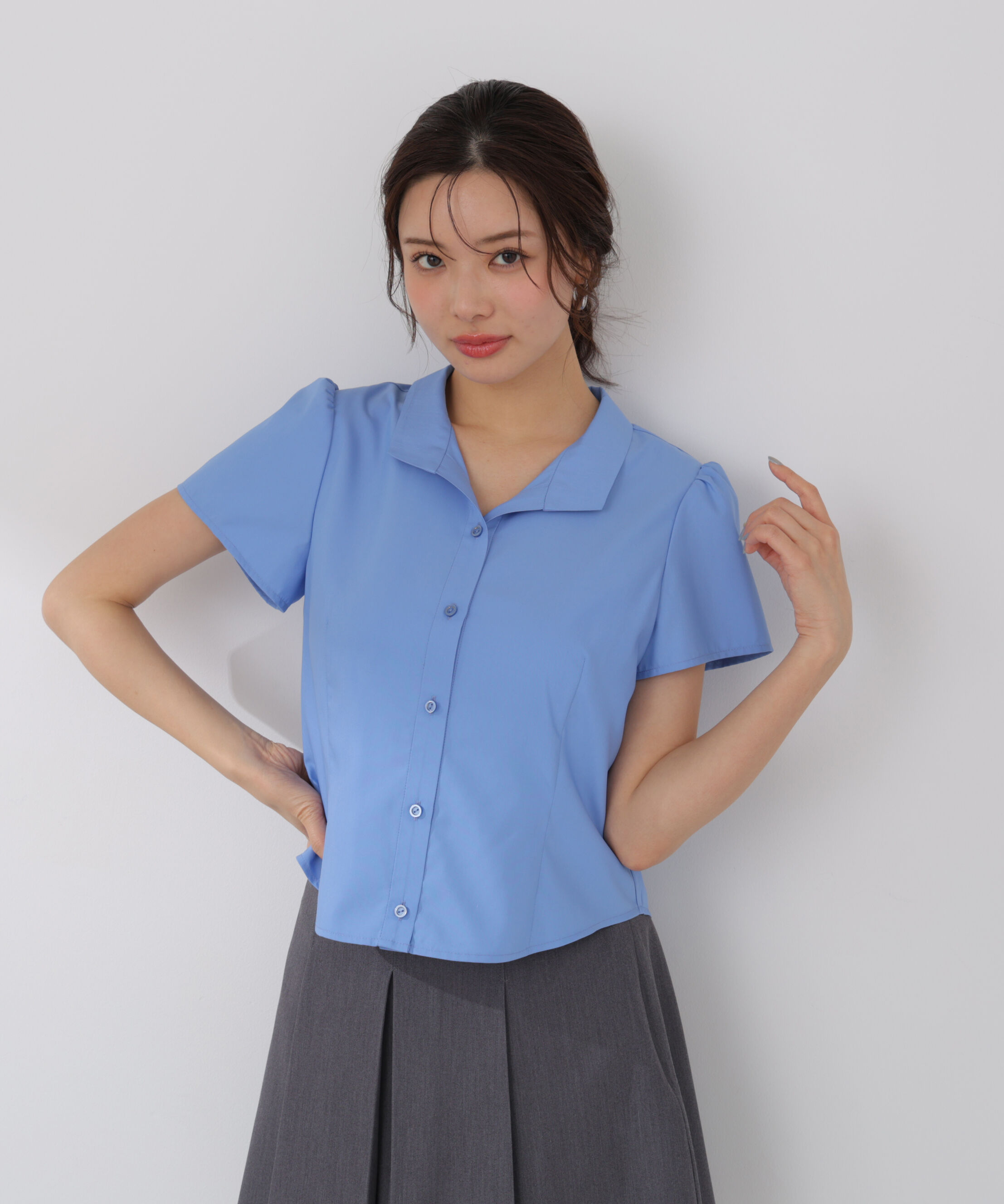 PROPORTION BODY DRESSING「コンパクトレディシャツ 26SS」|シャツ・ブラウス|ブルー