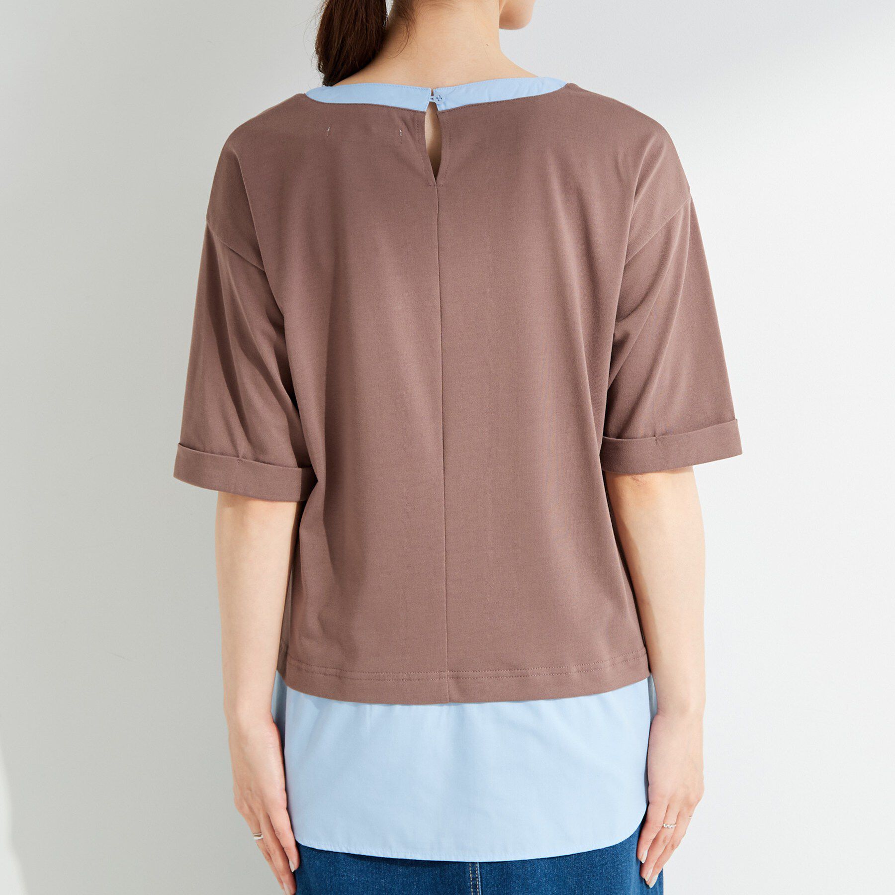 SHOO･LA･RUE「シャツドッキングカットソー」|Tシャツ・カットソー|