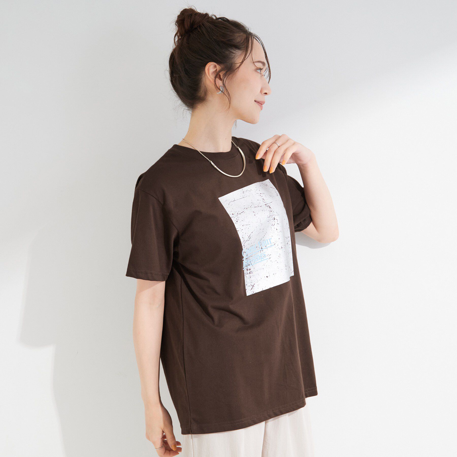 SHOO･LA･RUE「【ひんやり/S-LL】選べる4柄　デイリー使いにぴったりなアソートTシャツ」|Tシャツ・カットソー|