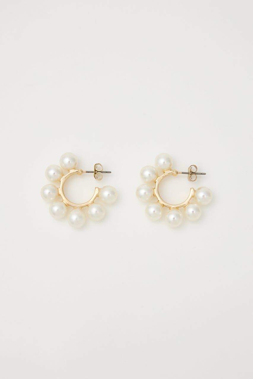 RODEO CROWNS「フェイクパールフープピアス」|ピアス|GLD