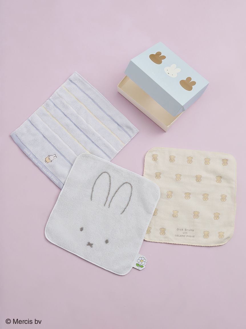 GELATO PIQUE KIDS & BABY「【Dick Bruna】【KIDS】パッケージ付きタオル3枚セット」|ハンカチ|BLU
